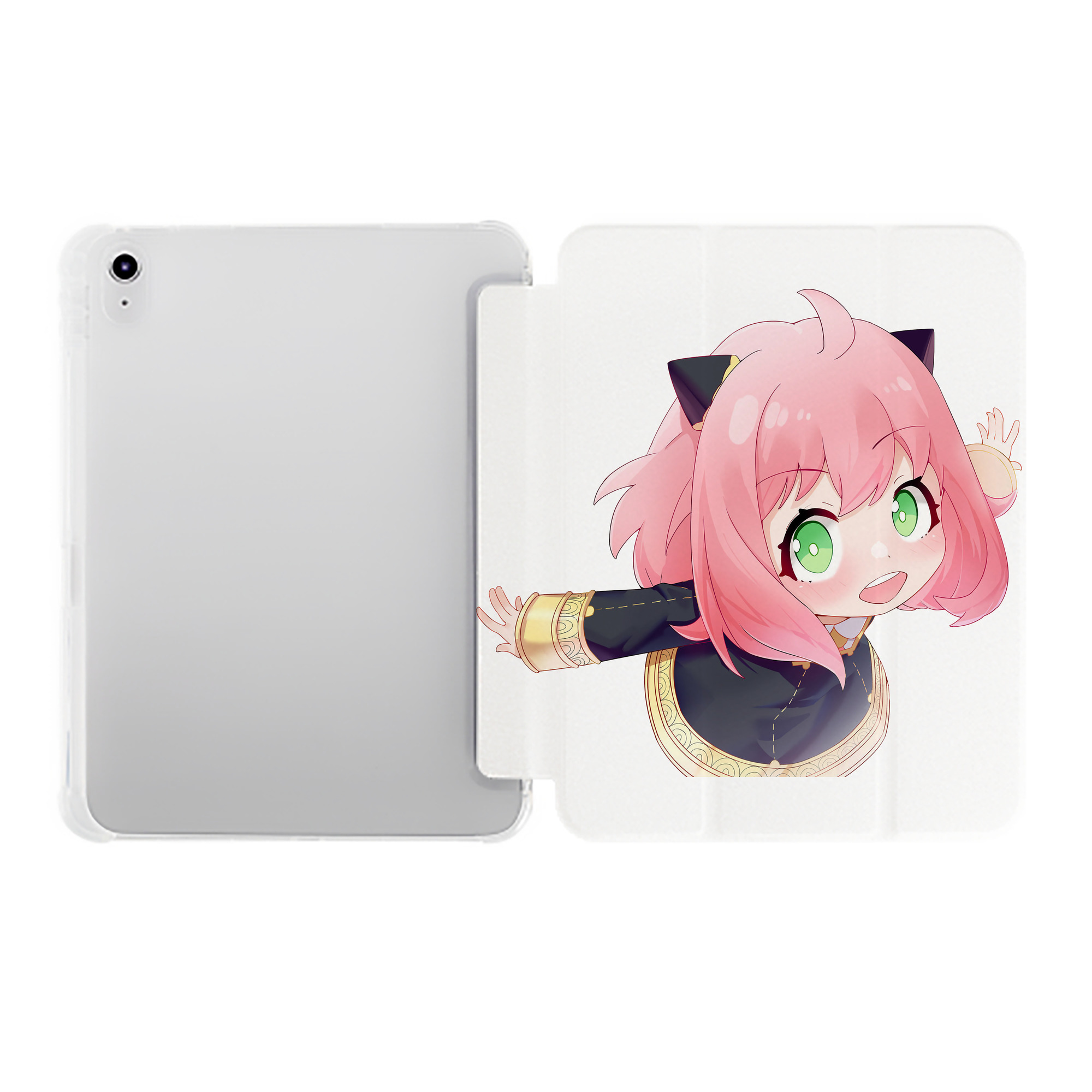 （画像用） SPY×FAMILY间谍家家酒 IPad ケース ペン収納付き 三つ折りスタンド PUレザー×シリコン 対応機種9.5/10.5/10.9インチ